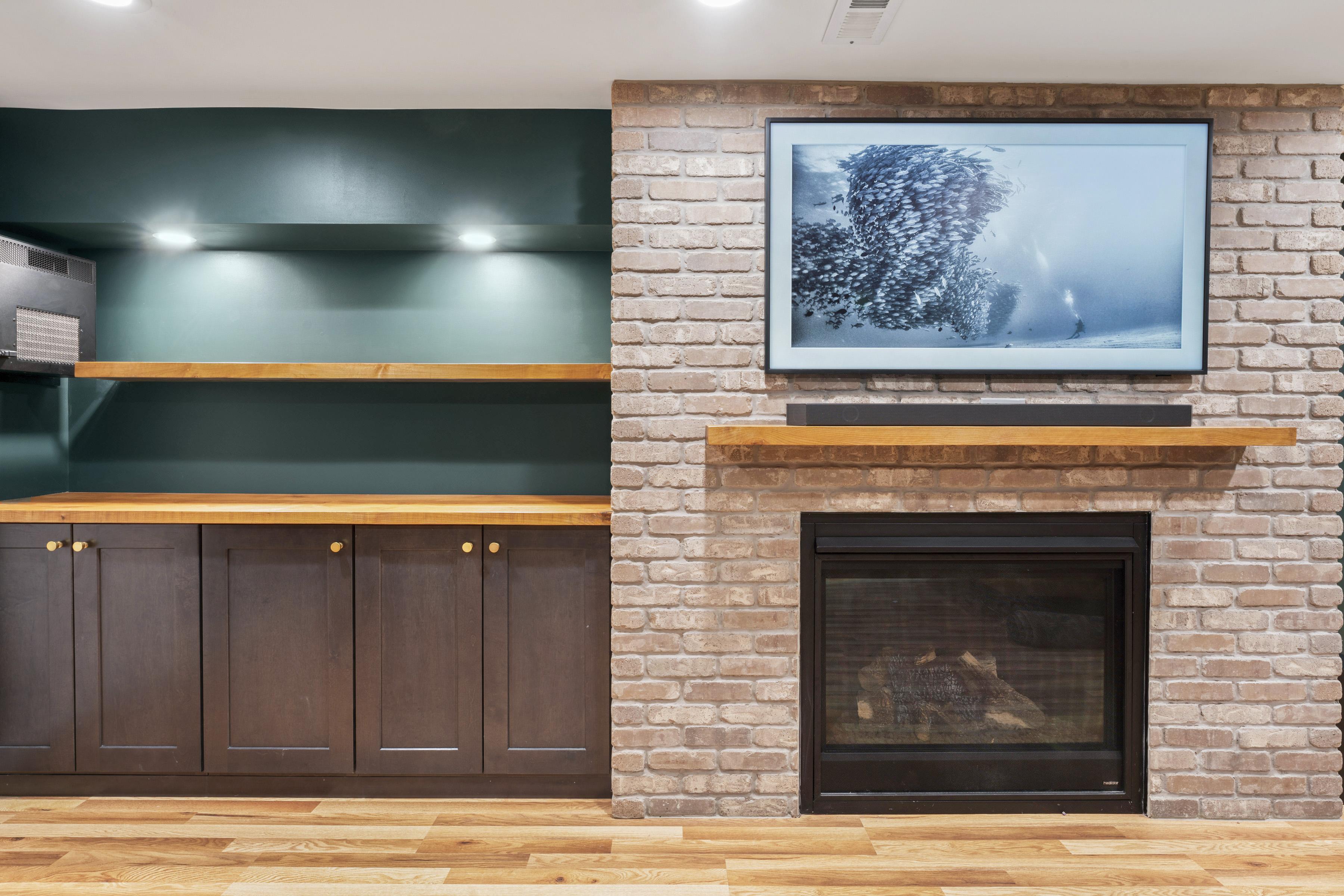 Mountain Basement custom wine cellar with built-in storage
